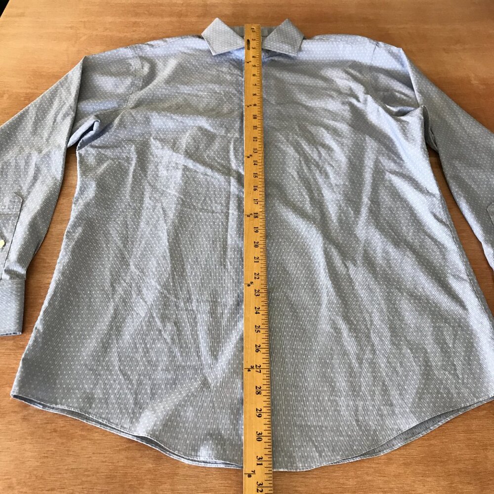 Brooks Brothers 1818 Regent Non Iron Dress Shirt Men 16-4/5 Gray Button Up 17020 - Picture 4 of 12